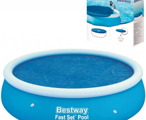 BESTWAY Solární plachta kruhová na bazén Fast Set 244cm modrá 58060 Bestway