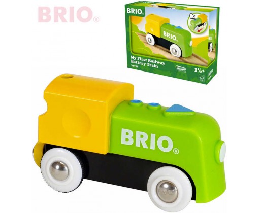 BRIO Baby moje první mašinka elektrická na baterie 9cm doplněk k vláčkodráze Brio