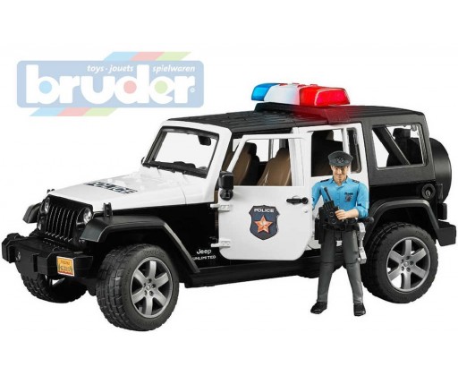 BRUDER 02526 (2526) Auto jeep Wrangler Rubicon Policie + figurka model 1:16 Bruder