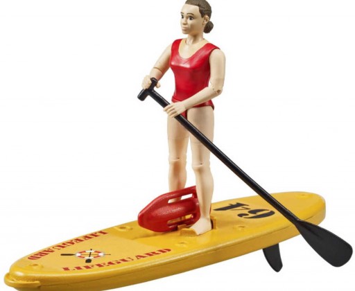 BRUDER 62785 Záchranný vodní set plavčík s paddleboardem Bruder