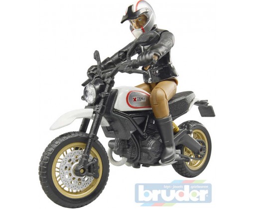 BRUDER 63051 Set motocykl Ducati Desert Racer s figurkou řidiče plast Bruder