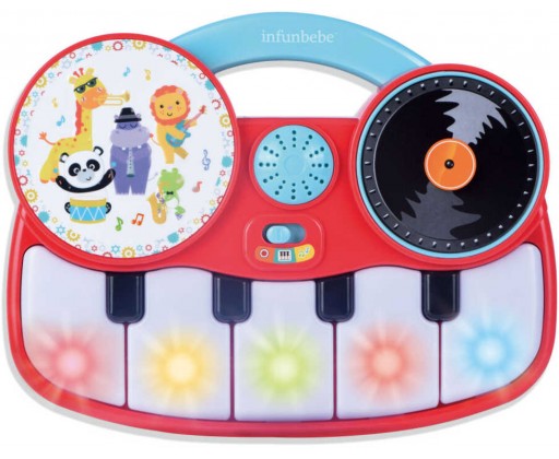 Baby pianko interaktivní s efekty 5 kláves na baterie Světlo Zvuk pro miminko HRAČKY
