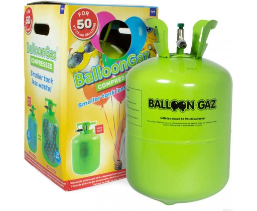 BalloonGaz Helium 400l jednorázové na plnění až 50ks latexových balónků 23cm HRAČKY