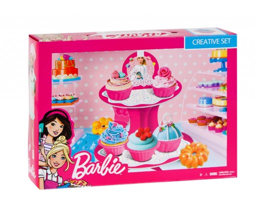 Barbie - barevná modelína - Dortíková sada ORBICO