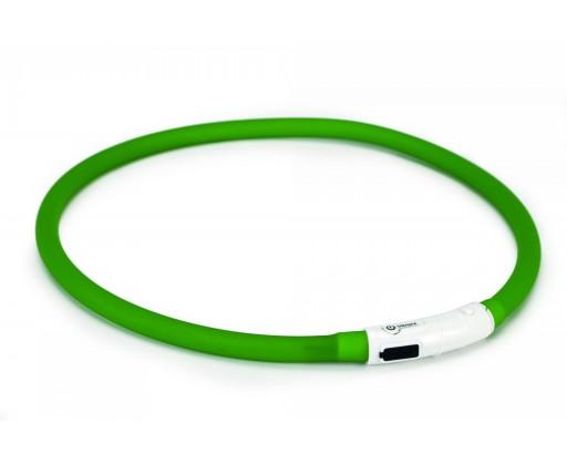 Beeztees Obojek Dogini silikonový   s USB připojením zelený 70x1cm BEEZTEES