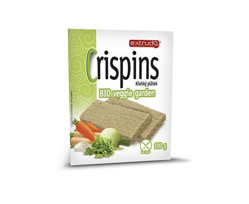 Bio Cereální křehký chléb Crispins vege garden 2x50g EXTRUDO