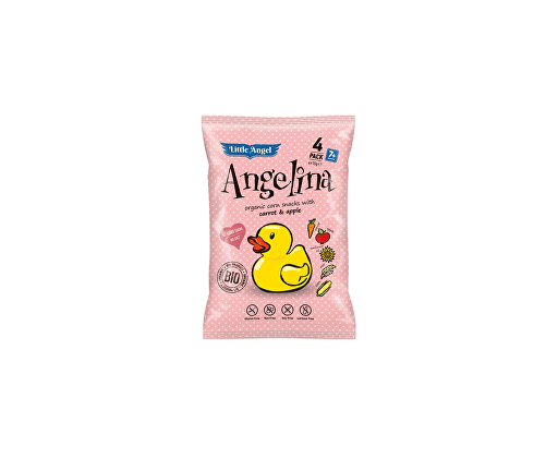 Bio Snack kukuřičný Angelina mrkev a jablko 4x15g Little Angel
