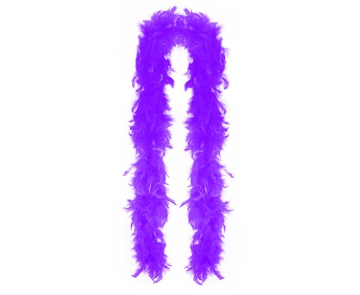 Boa fialové s peřím 180 cm RAPPA