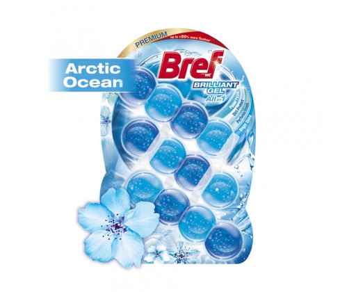 Bref Brilliant Gel All in 1 Artic Ocean WC blok  3 x 42 g Bref
