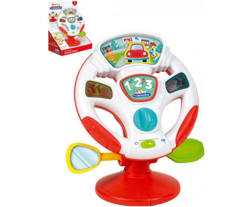 CLEMENTONI Baby volant interaktivní s přísavkou na baterie LED Světlo Zvuk Clementoni