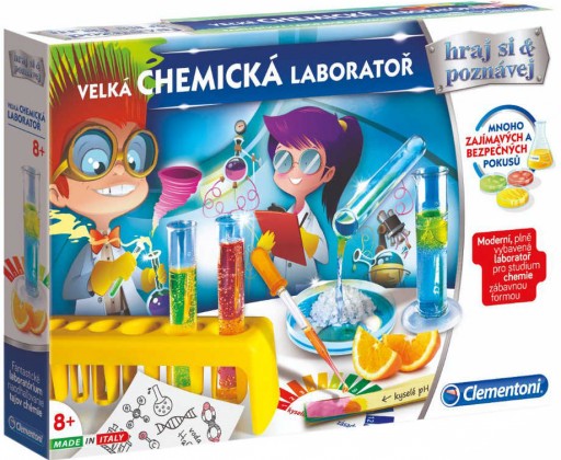 CLEMENTONI Malý chemik velká dětská chemická laboratoř kreativní set Clementoni