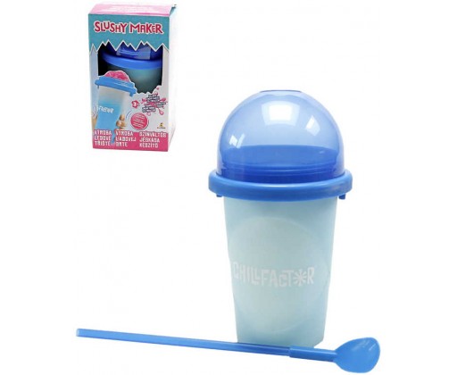 Chillfactor Slushy Maker výroba ledové tříště dětský shaker Modrý mění barvu plast HRAČKY