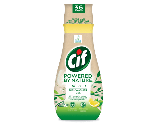 Cif Powered by Nature gel do myčky nádobí s vůní citronu 640 ml Cif