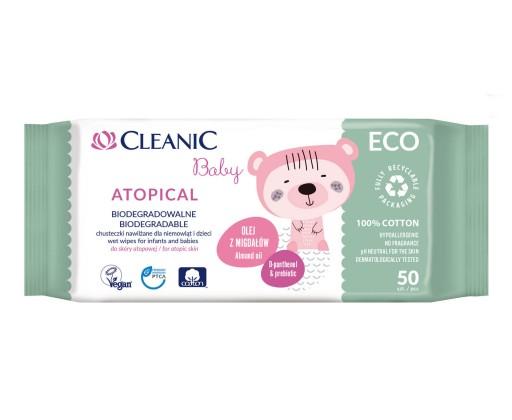 Cleanic Baby vlhčené ubrousky Atopical ECO 50 ks Cleanic