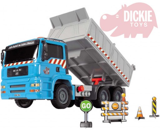 DICKIE Auto nákladní 28cm Man 1:24 volnoběh set s doplňky plast Dickie