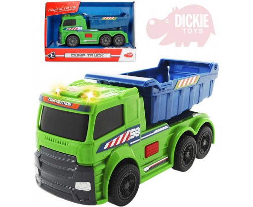 DICKIE Auto nákladní Dump Truck na baterie volný chod Světlo Zvuk Dickie
