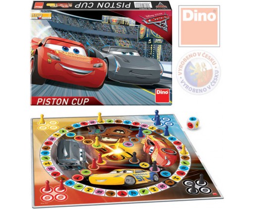 DINO Hra Člověče nezlob se Cars 3 Piston Cup Race (Auta) *SPOLEČENSKÉ HRY* Dino