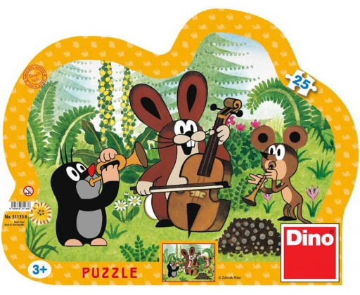 DINO Hra Puzzle Krtek muzikant (Krteček) 25 dílků v krabici Dino