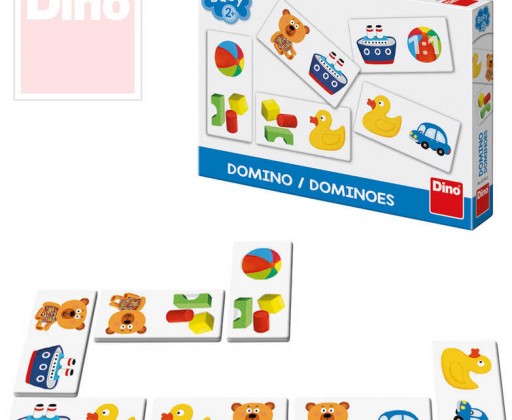 DINO Hra baby domino obrázkové pro miminko *SPOLEČENSKÉ HRY* Dino