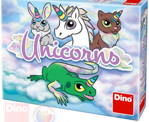 DINO Hra karetní Unicorns cestovní *SPOLEČENSKÉ HRY* Dino