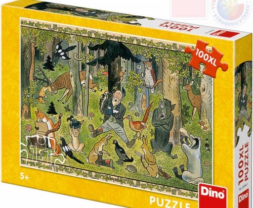 DINO Puzzle 100 dílků Josef Lada Hajného sen 47x33cm skládačka v krabici Dino
