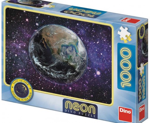 DINO Puzzle 1000 dílků Planeta Země 66x47cm svítí ve tmě skládačka Dino