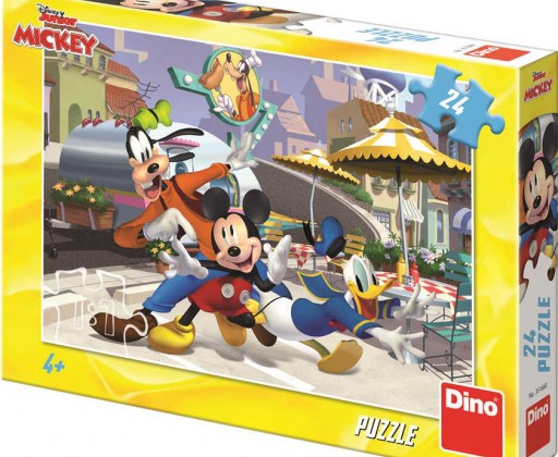 DINO Puzzle 24 dílků Disney Mickey a přátelé skládačka 26x18cm Dino