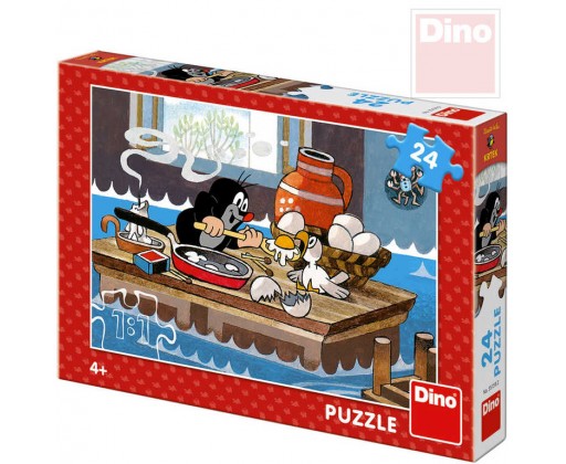 DINO Puzzle 24 dílků Krtek a orel (Krteček) 26x18cm skládačka v krabici Dino