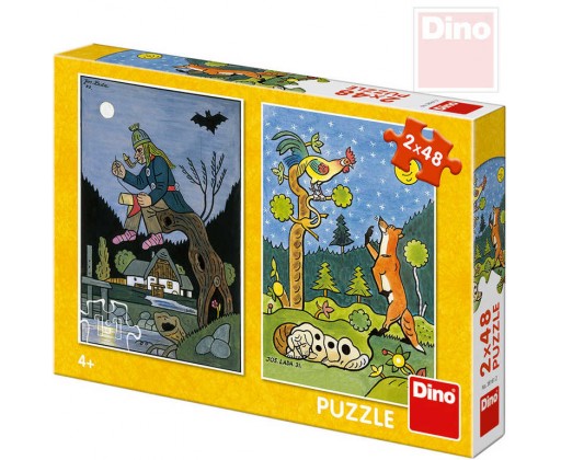 DINO Puzzle 2x48 dílků Josef Lada Pohádky 18x26