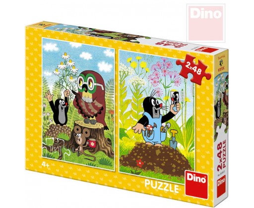 DINO Puzzle 2x48 dílků Krtek na mýtině (Krteček) 18x26