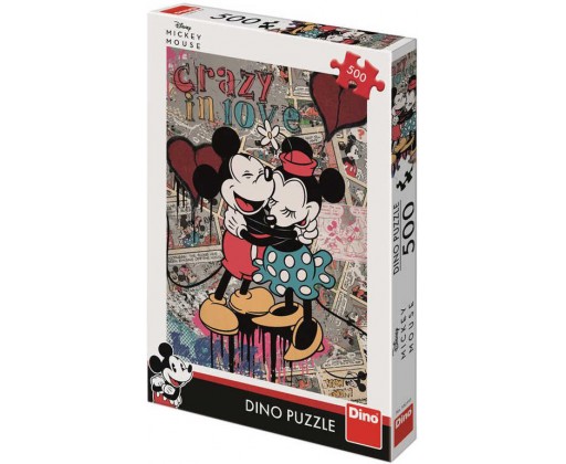 DINO Puzzle 500 dílků Mickey Mouse retro 33x47cm skládačka v krabici Dino
