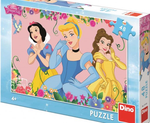 DINO Puzzle Disney Rozkvetlé Princezny 48 dílků 26x18cm skládačka v krabici Dino
