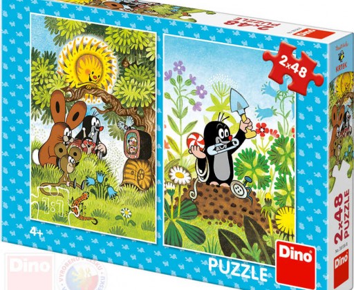 DINO Puzzle Krtek a přátelé (Krteček) 18x26cm skládačka 2x48 dílků Dino