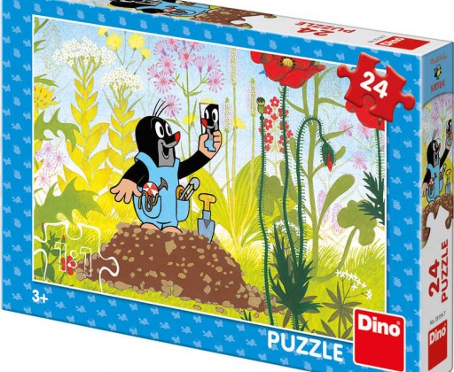 DINO Puzzle Krtek v kalhotkách 24 dílků 26x18cm skládačka v krabici Dino