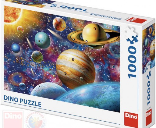 DINO Puzzle Planety XL 66x47cm skládačka 1000 dílků v krabici Dino