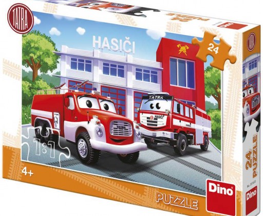 DINO Puzzle Tatra hasiči 24 dílků 26x18cm skládačka v krabici Dino