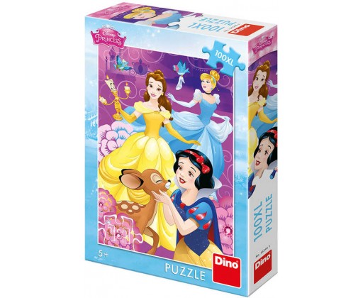 DINO Puzzle XL Disney Duhové Princezny 100 dílků 33x47cm skládačka v krabici Dino