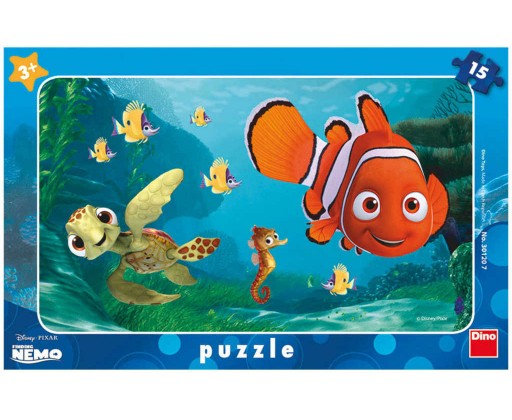 DINO Puzzle deskové 15 dílků Hledá se Nemo a želva skládačka 25x15cm Dino