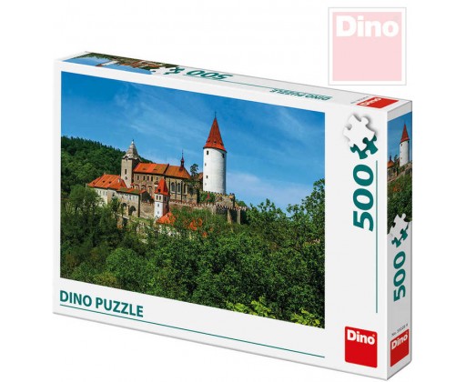 DINO Puzzle skládačka Křivoklát set 500 dílků 47x33cm v krabici Dino