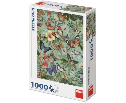 DINO Puzzle1000 dílků Motýlí louka foto 47x66cm skládačka Dino