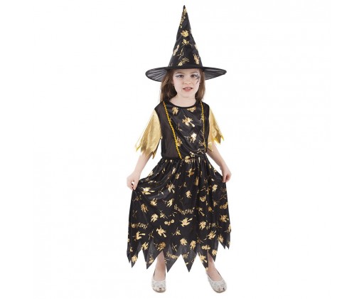 Dětský kostým čarodějnice/Halloween (M) RAPPA