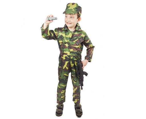 Dětský kostým voják Woodland (M) RAPPA