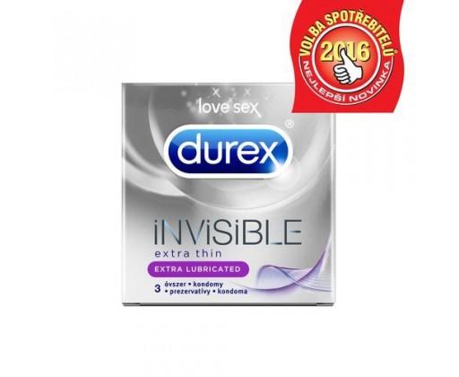 Durex kondomy Invisible Extra Lubricated 10 ks Durex