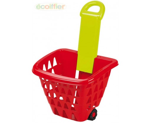 ECOIFFIER Baby košík nákupní na kolečkách vysunovací rukojeť plast Ecoiffier