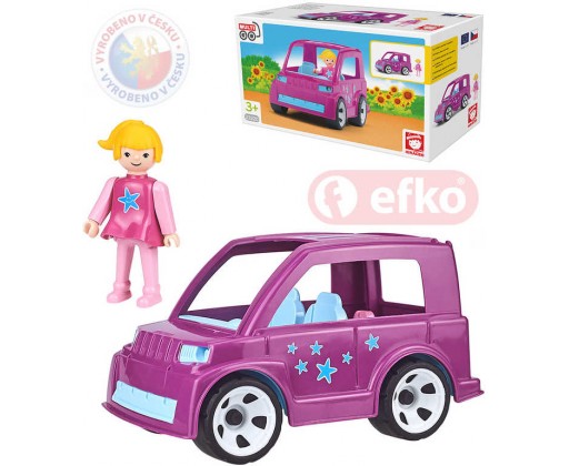 EFKO IGRÁČEK MultiGO Auto Pinky Star set s figurkou plast STAVEBNICE Efko