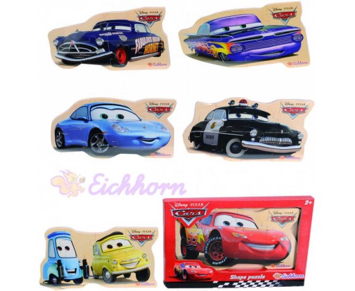 EICHHORN Disney CARS (Auta) Puzzle dřevěná skládačka 6 druhů Eichhorn
