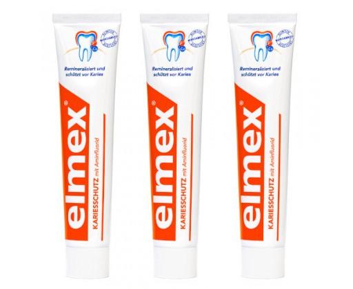 Elmex Caries Protection Fluoridová zubní pasta 3 x 75 ml Elmex