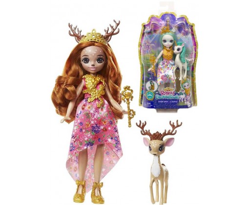 Enchantimals Royal set panenka 20cm + zvířátko 3 druhy plast Mattel