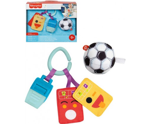 FISHER PRICE Baby set píšťálka s míčem a trestnými kartami pro malé fotbalisty Fisher Price