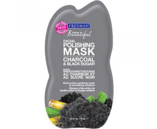 Freeman peelingová maska s uhlím a cukrem  15 ml Freeman